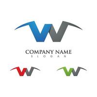 W Letter Logo Template vector