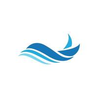 Water wave icon vector