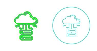 Cloud Database Vector Icon