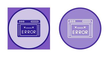 icono de vector de código de error