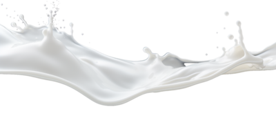 photorealistic image of a splash of milk. splash of white milk, cream with drops and splashes. AI generated png