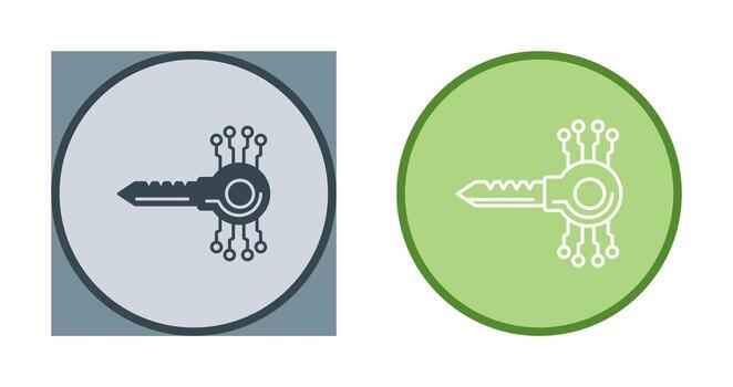 icono de vector de código clave