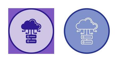 Cloud Database Vector Icon