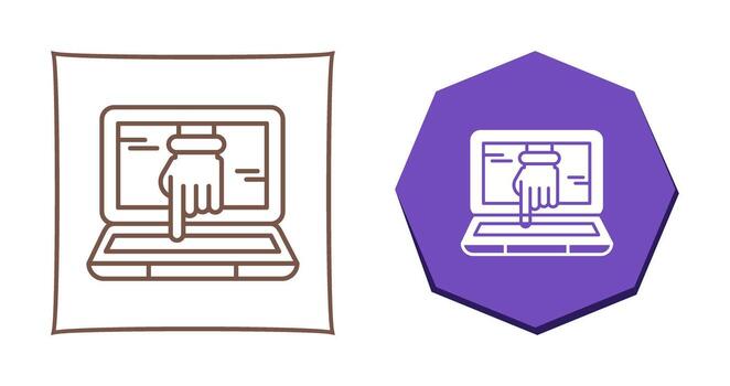 icono de vector de piratería informática