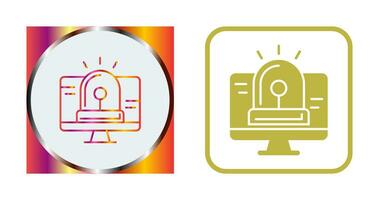 Hacking Alarm Vector Icon