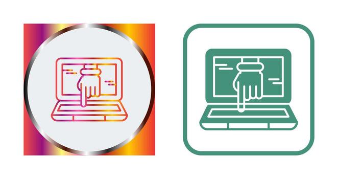 Computer Hacking Vector Icon