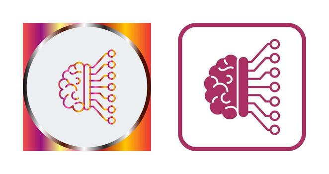 icono de vector de aprendizaje automático