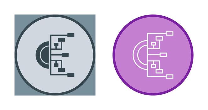 icono de vector de diagrama de flujo