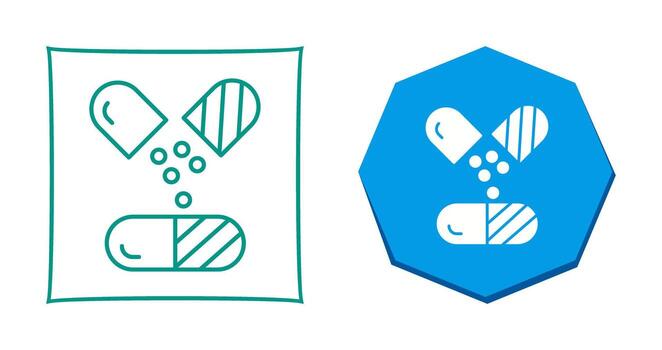 icono de vector de cápsula