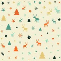 Retro styled Christmas pattern background vector