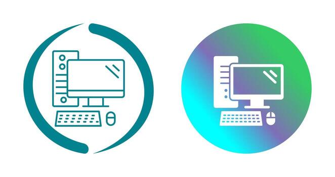 icono de vector de computadora