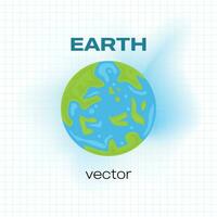 Planet Earth vector illustration with mesh