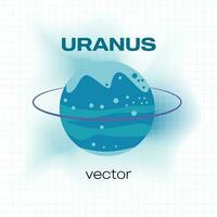 Planet Uranus vector illustration with mesh