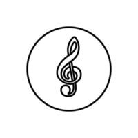 Treble clef vector icon. Music notes illustration sign. Music symbol. Notes logo.