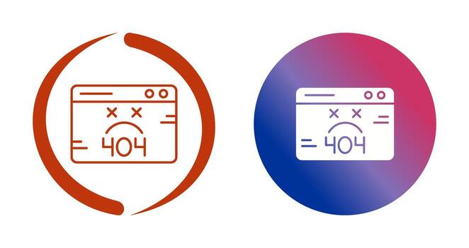 404 Error Vector Icon