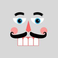Nutcracker face icon vector. Nutcracker illustration sign. Ballet symbol or logo. vector