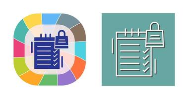 icono de vector de lista de compras