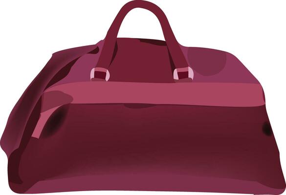 Capacious travel bag in red color-