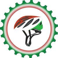 helmet and accessories sports bicycle symbol- vector