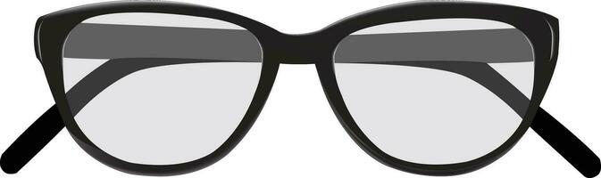 Prescription glasses with dark anti-glare lens vector