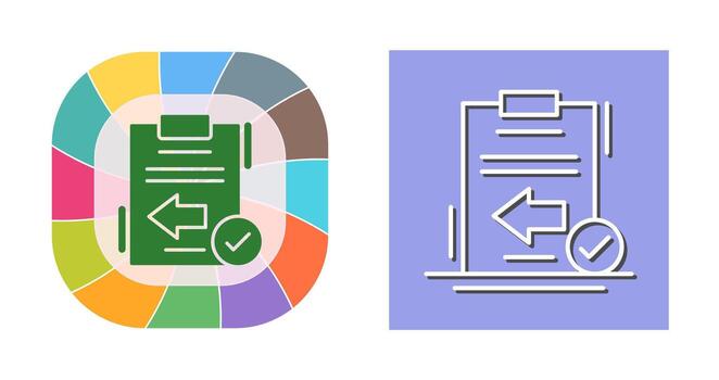 icono de vector de retorno