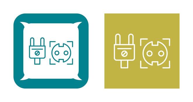icono de vector de enchufe