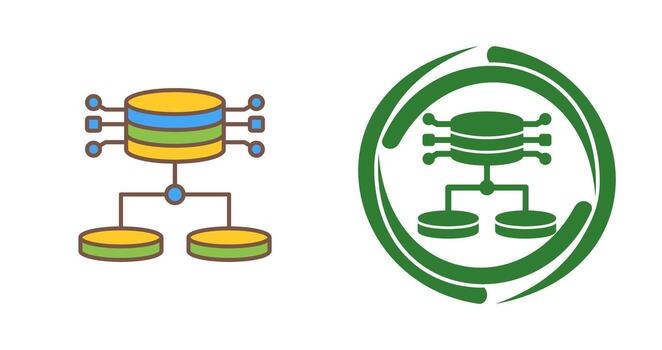 icono de vector de datos estructurados