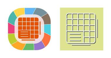 Table Data Vector Icon