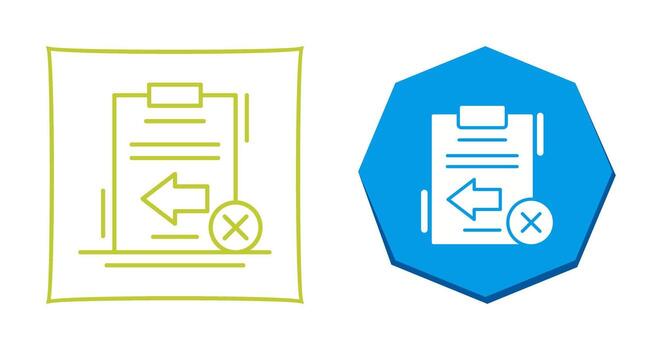 icono de vector fallido de retorno