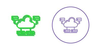 Cloud Database Vector Icon