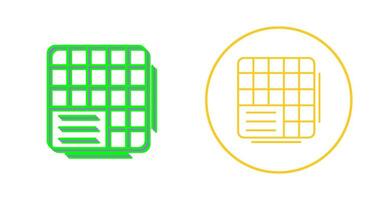 Table Data Vector Icon