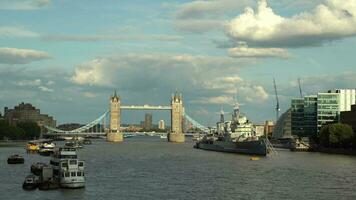 London Tower Bridge is a weighbridge built over the River Thames video