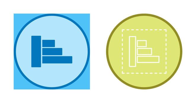 icono de vector de alineación de objetos