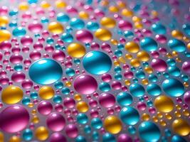 abstract background with colorful spheres. 3d illustration. photo