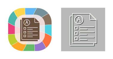 icono de vector de examen