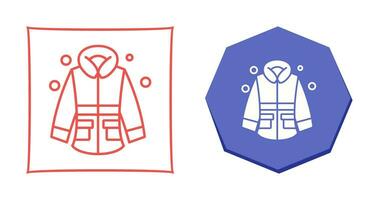 icono de vector de chaqueta de invierno