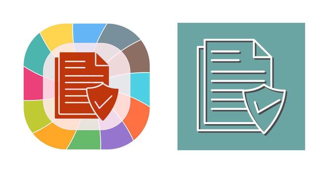 icono de vector de documento válido