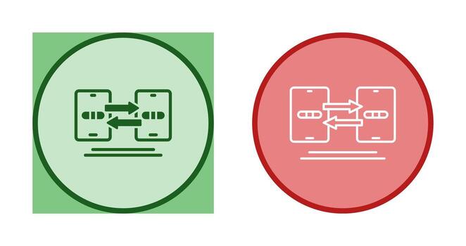 icono de vector de sincronización de datos