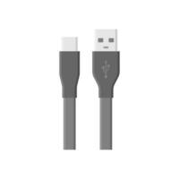 USB cable plano diseño vector ilustración aislado en blanco antecedentes. conectores y enchufes para ordenador personal y móvil dispositivos. computadora periféricos conector o teléfono inteligente recargar suministro