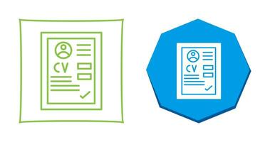 icono de vector de cv