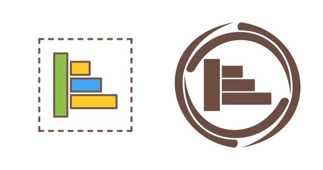 icono de vector de alineación de objetos