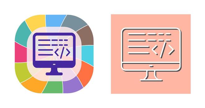 icono de vector de codificación