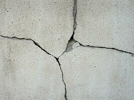 close up cracked concrete wall background photo