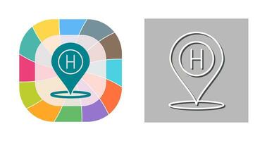 Hotel Location Vector Icon