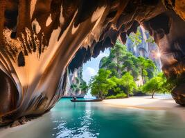 beautiful tropical beach in thailand photo