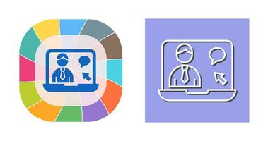 Online Interview Vector Icon