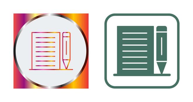 nota, vector, icono vector