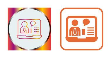 Online Job Interview Vector Icon