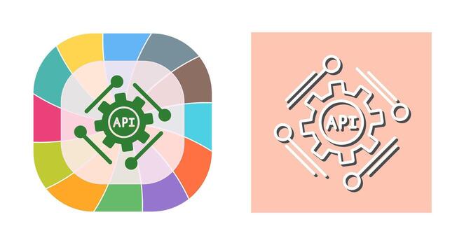 icono de vector de api