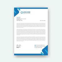 Corporate letterhead template design in A4, blue color letterhead design template for your project, letterhead, letter head, letterhead design for business. vector